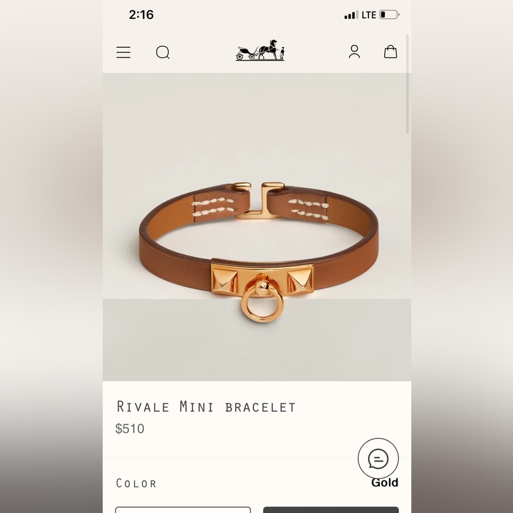 Hermes Rivale leather Bracelet